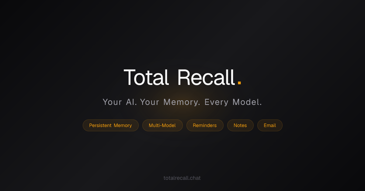 Memory Machine Rekal Total Recall — Your AI. Your Memory. Every Model. | Total Recall
